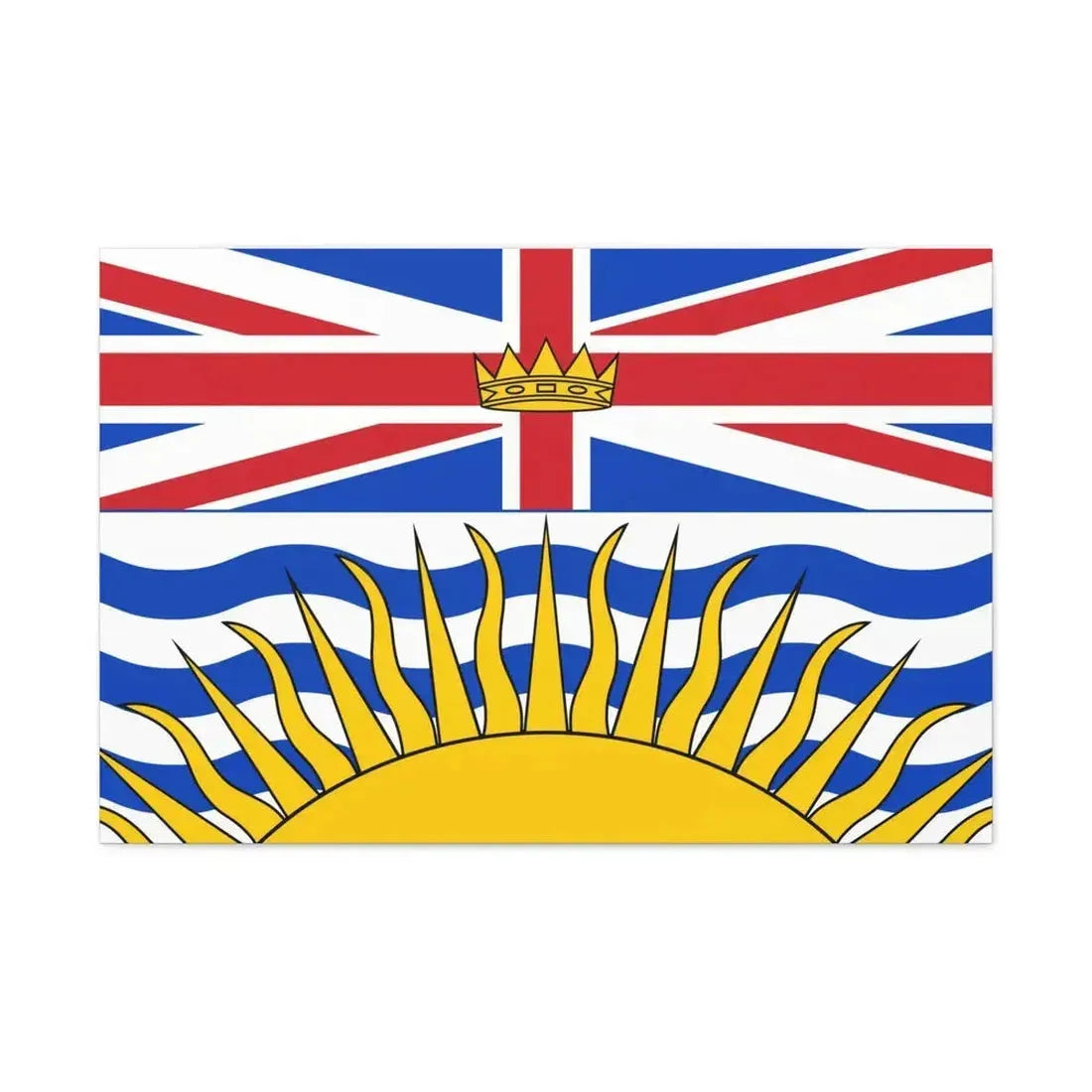 Flag of British Columbia Canada - Canvas Wall Art - The Sticker Space