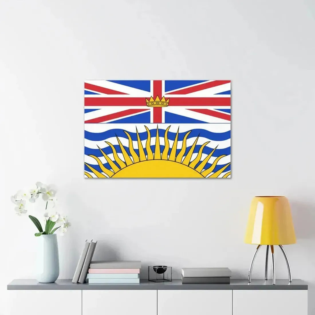 Flag of British Columbia Canada - Canvas Wall Art - The Sticker Space