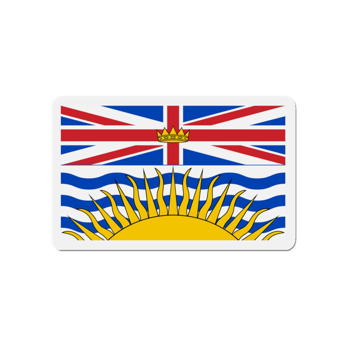 Flag of British Columbia Canada - Die-Cut Magnet-4" x 4"-The Sticker Space