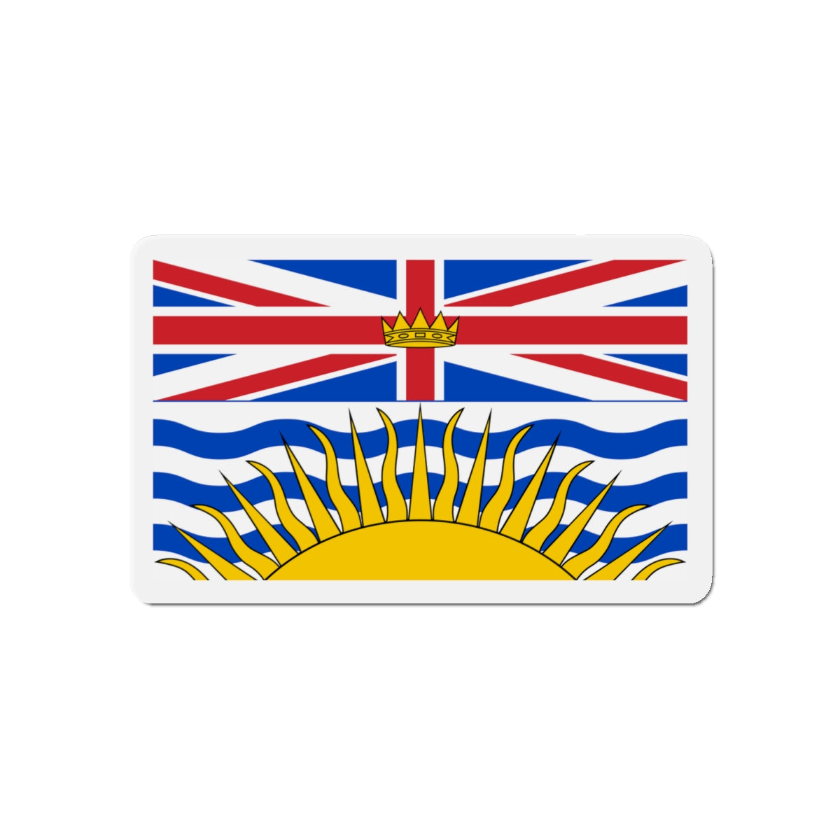 Flag of British Columbia Canada - Die-Cut Magnet-5" x 5"-The Sticker Space