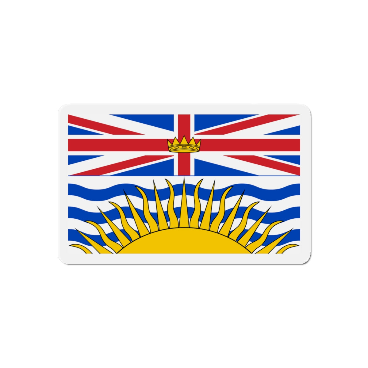 Flag of British Columbia Canada - Die-Cut Magnet-6 × 6"-The Sticker Space