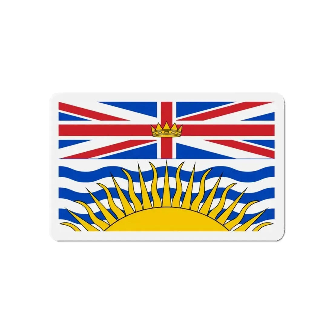 Flag of British Columbia Canada - Refrigerator Magnet 4 Inch - The Sticker Space