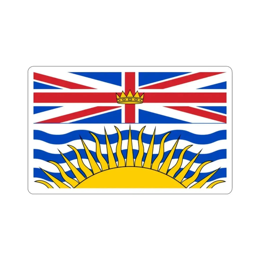 Flag of British Columbia Canada STICKER Vinyl Die-Cut Decal 2 Inch - The Sticker Space