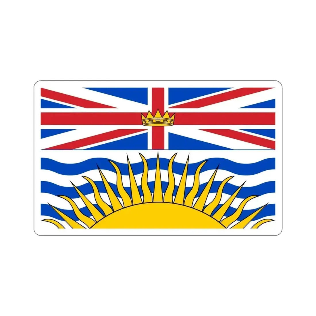 Flag of British Columbia Canada STICKER Vinyl Die-Cut Decal 5 Inch - The Sticker Space