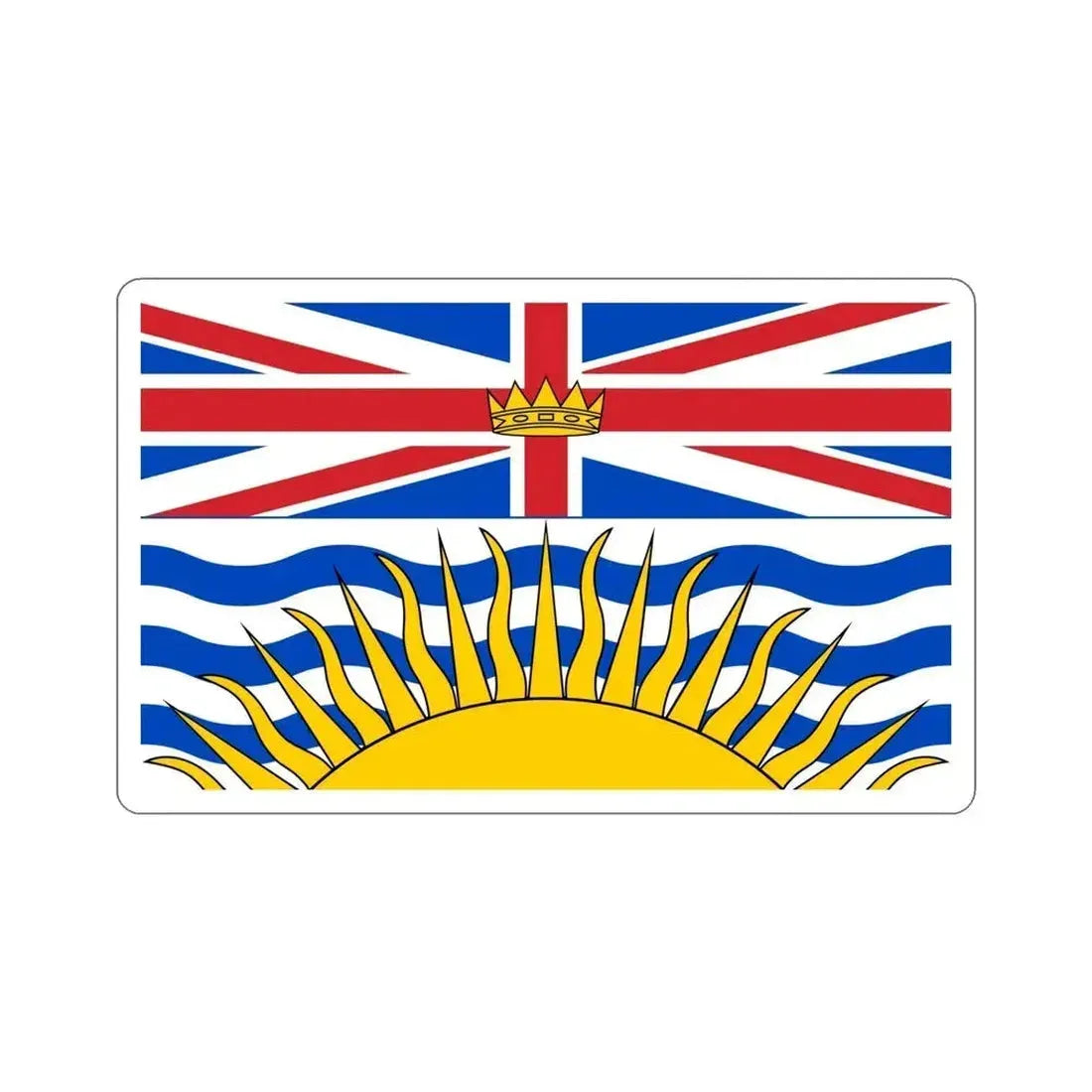 Flag of British Columbia Canada STICKER Vinyl Die-Cut Decal 6 Inch - The Sticker Space