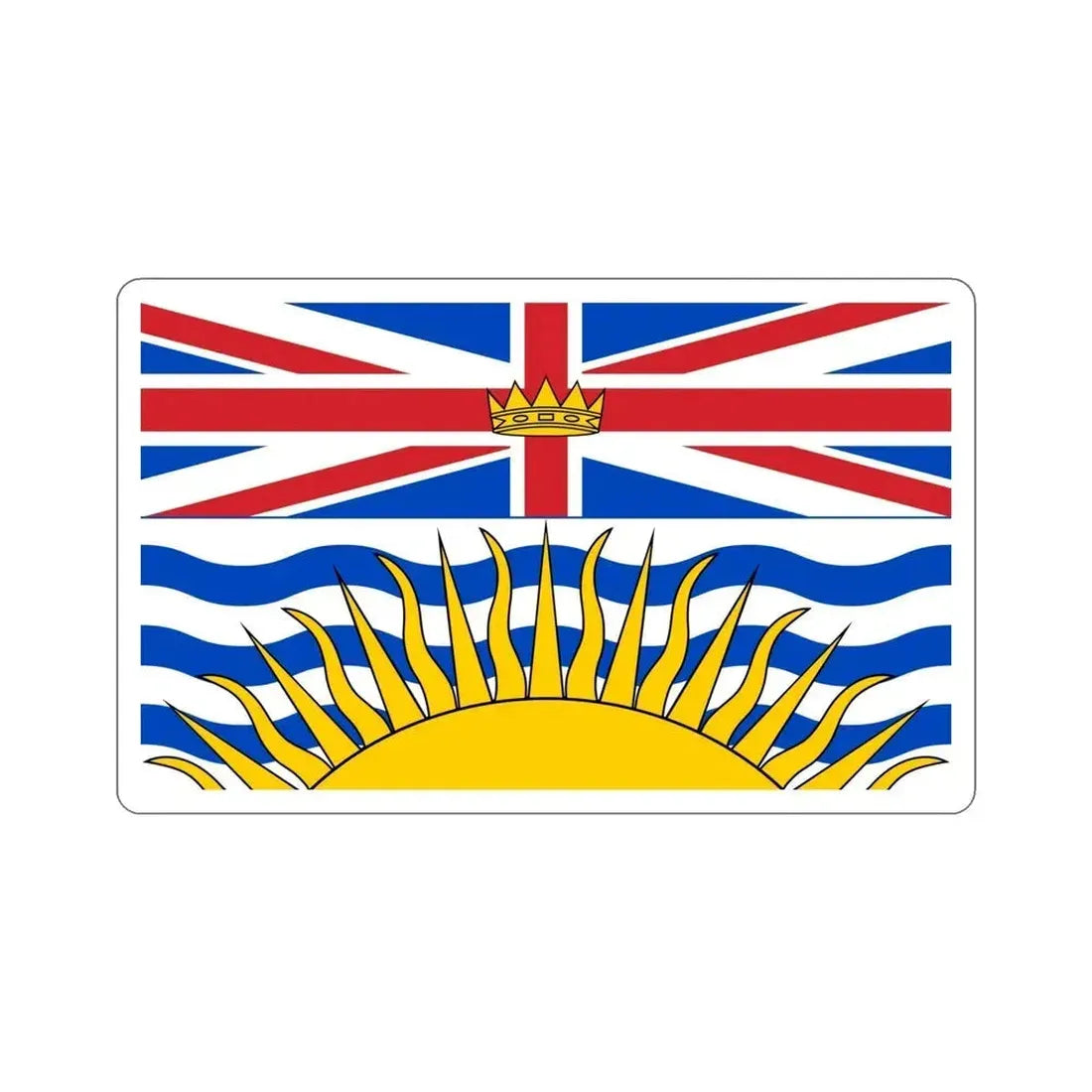 Flag of British Columbia Canada STICKER Vinyl Die-Cut Decal 6 Inch - The Sticker Space