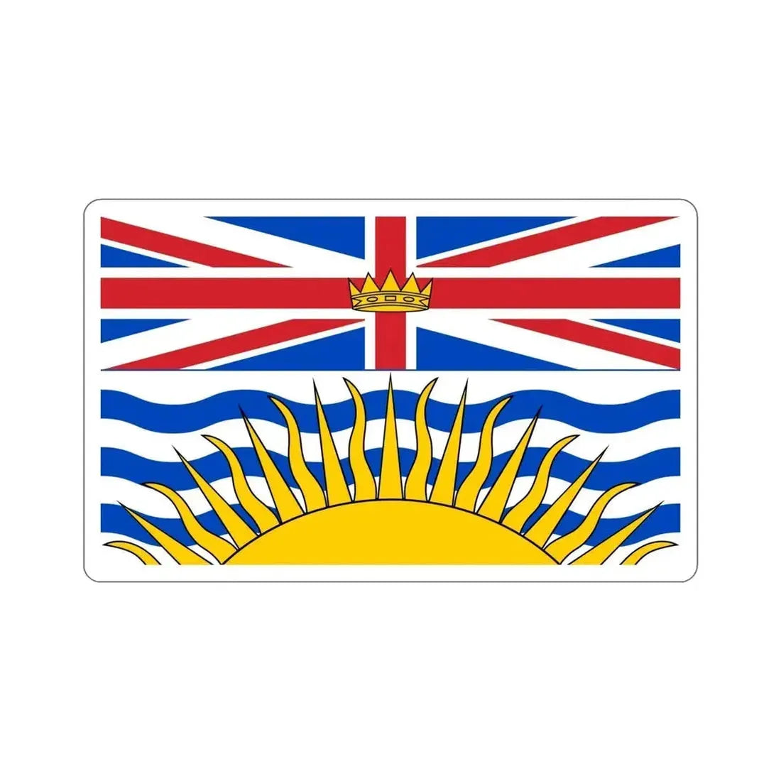 Flag of British Columbia Canada STICKER Vinyl Die-Cut Decal - The Sticker Space