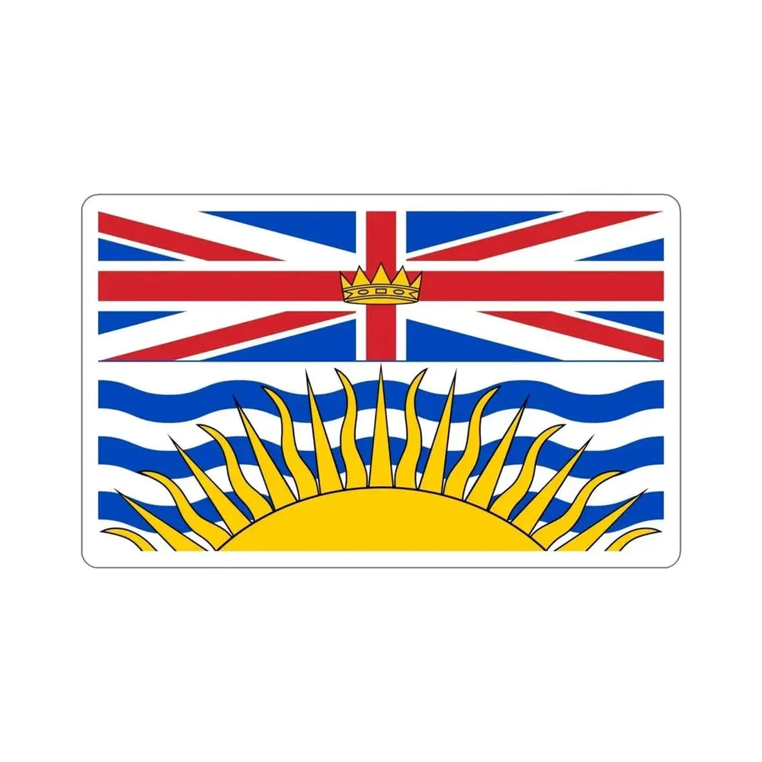 Flag of British Columbia Canada STICKER Vinyl Die-Cut Decal - The Sticker Space