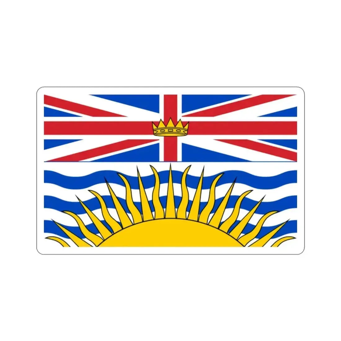 Flag of British Columbia Canada STICKER Vinyl Die-Cut Decal - The Sticker Space
