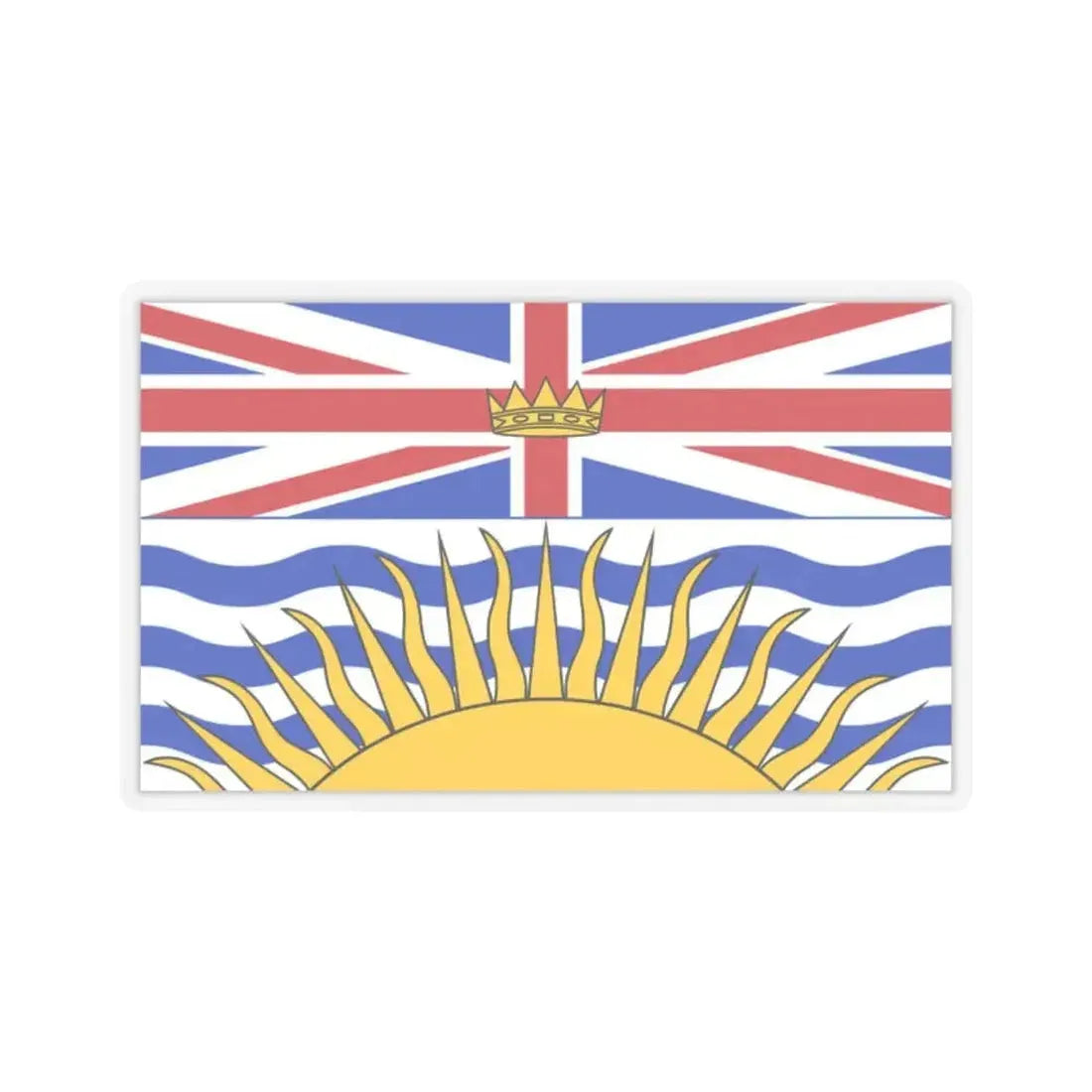 Flag of British Columbia Canada - STICKER Vinyl Kiss-Cut Decal 2 Inch Transparent - The Sticker Space