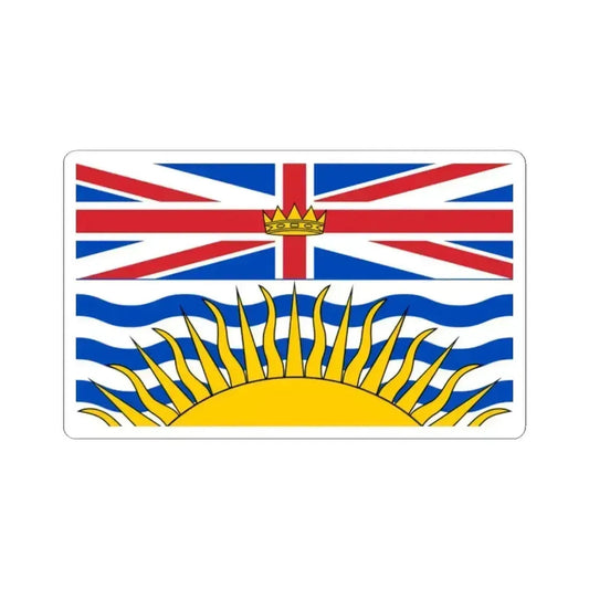 Flag of British Columbia (Canada) STICKER Vinyl Kiss-Cut Decal 2 Inch White - The Sticker Space