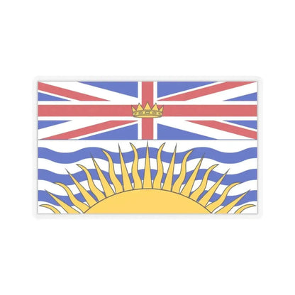 Flag of British Columbia Canada - STICKER Vinyl Kiss-Cut Decal 3 Inch Transparent - The Sticker Space