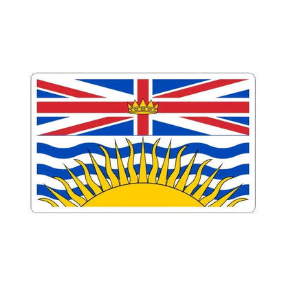 Flag of British Columbia (Canada) STICKER Vinyl Kiss-Cut Decal 3 Inch White - The Sticker Space