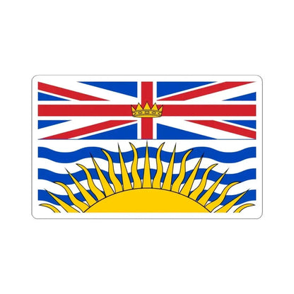 Flag of British Columbia Canada - STICKER Vinyl Kiss-Cut Decal 4 Inch White - The Sticker Space