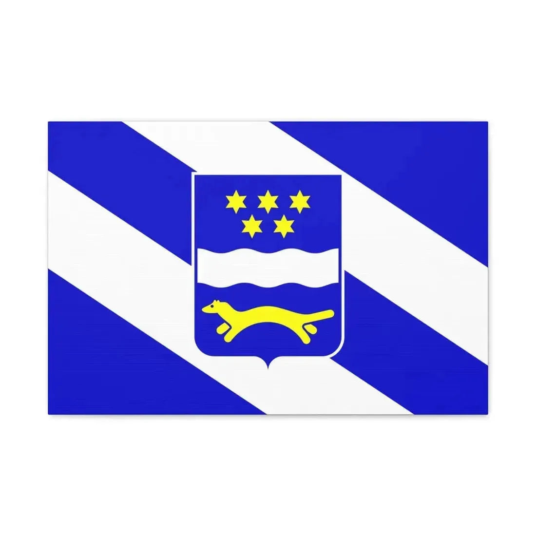 Flag of Brod Posavina County Croatia - Canvas Wall Art 24″ x 16″ 1.25" - The Sticker Space
