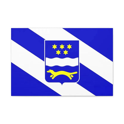 Flag of Brod Posavina County Croatia - Canvas Wall Art 24″ x 16″ 1.25" - The Sticker Space