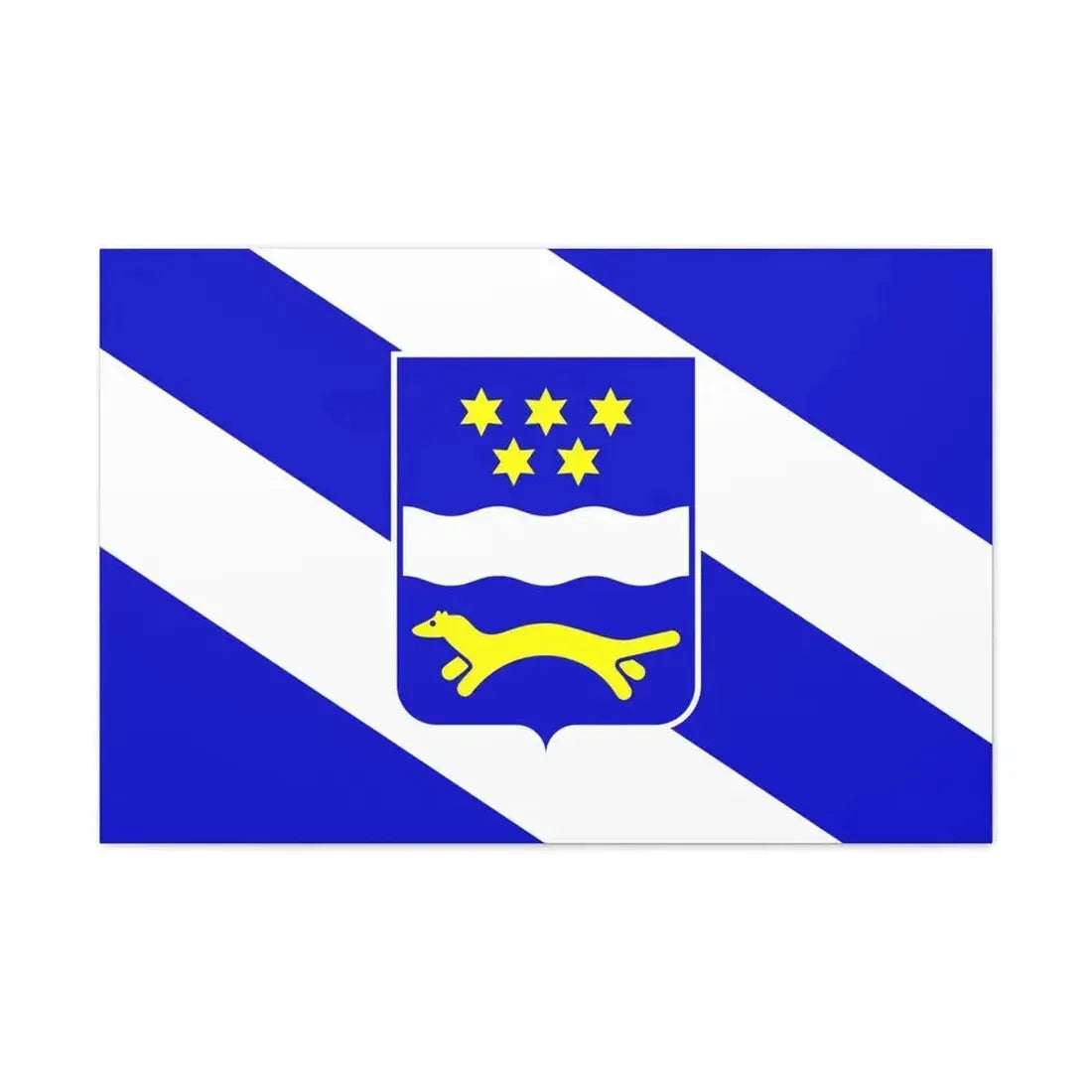 Flag of Brod Posavina County Croatia - Canvas Wall Art 36" x 24" 1.25" - The Sticker Space