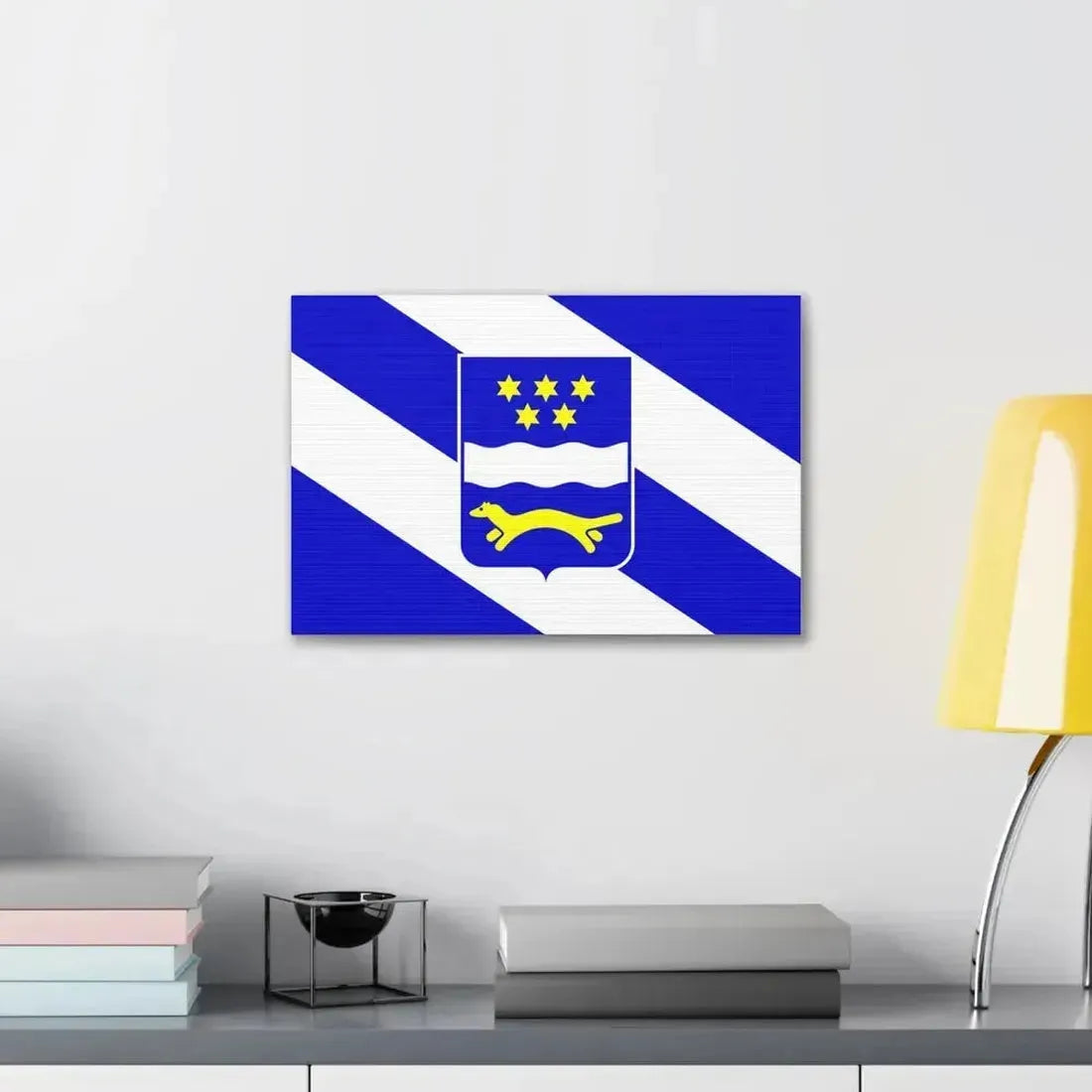 Flag of Brod Posavina County Croatia - Canvas Wall Art - The Sticker Space