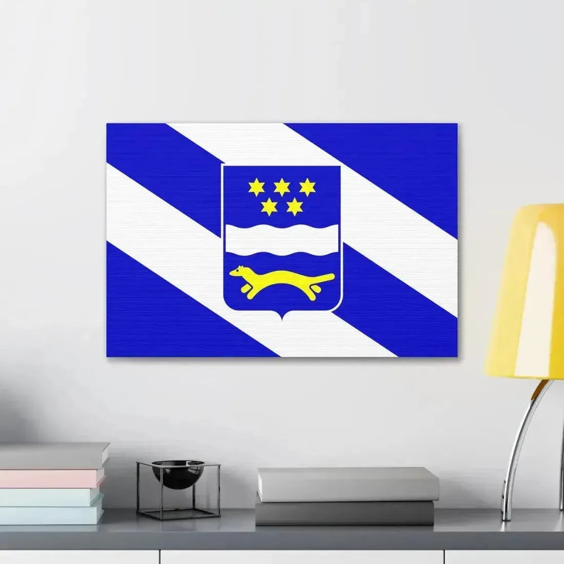 Flag of Brod Posavina County Croatia - Canvas Wall Art - The Sticker Space