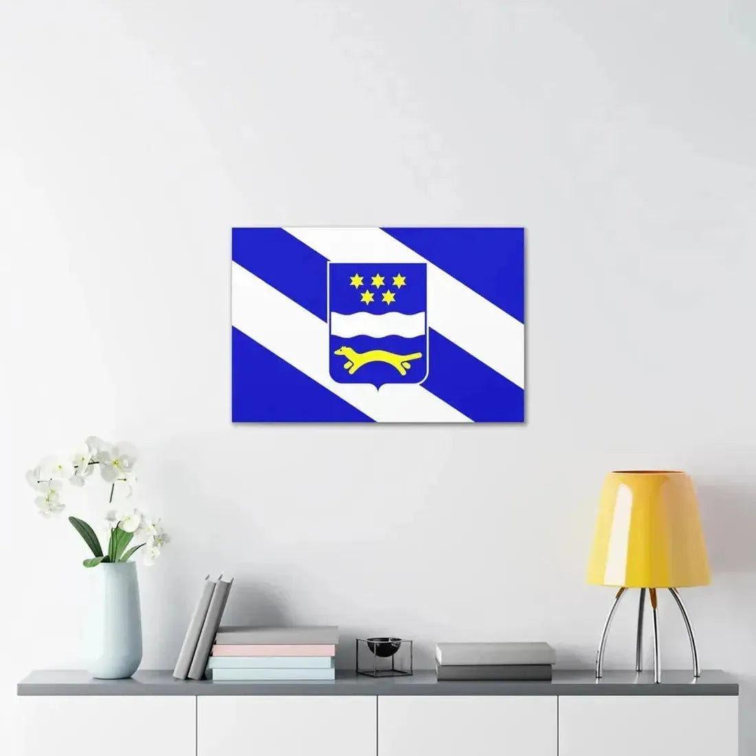 Flag of Brod Posavina County Croatia - Canvas Wall Art - The Sticker Space