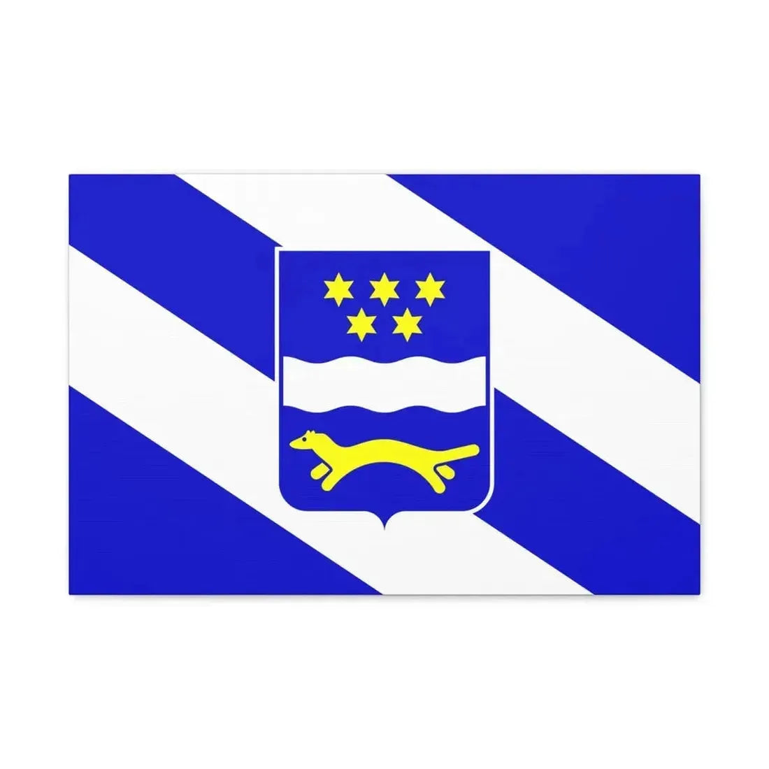 Flag of Brod Posavina County Croatia - Canvas Wall Art - The Sticker Space