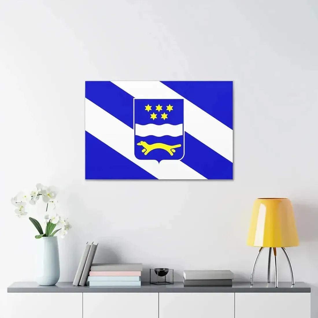 Flag of Brod Posavina County Croatia - Canvas Wall Art - The Sticker Space