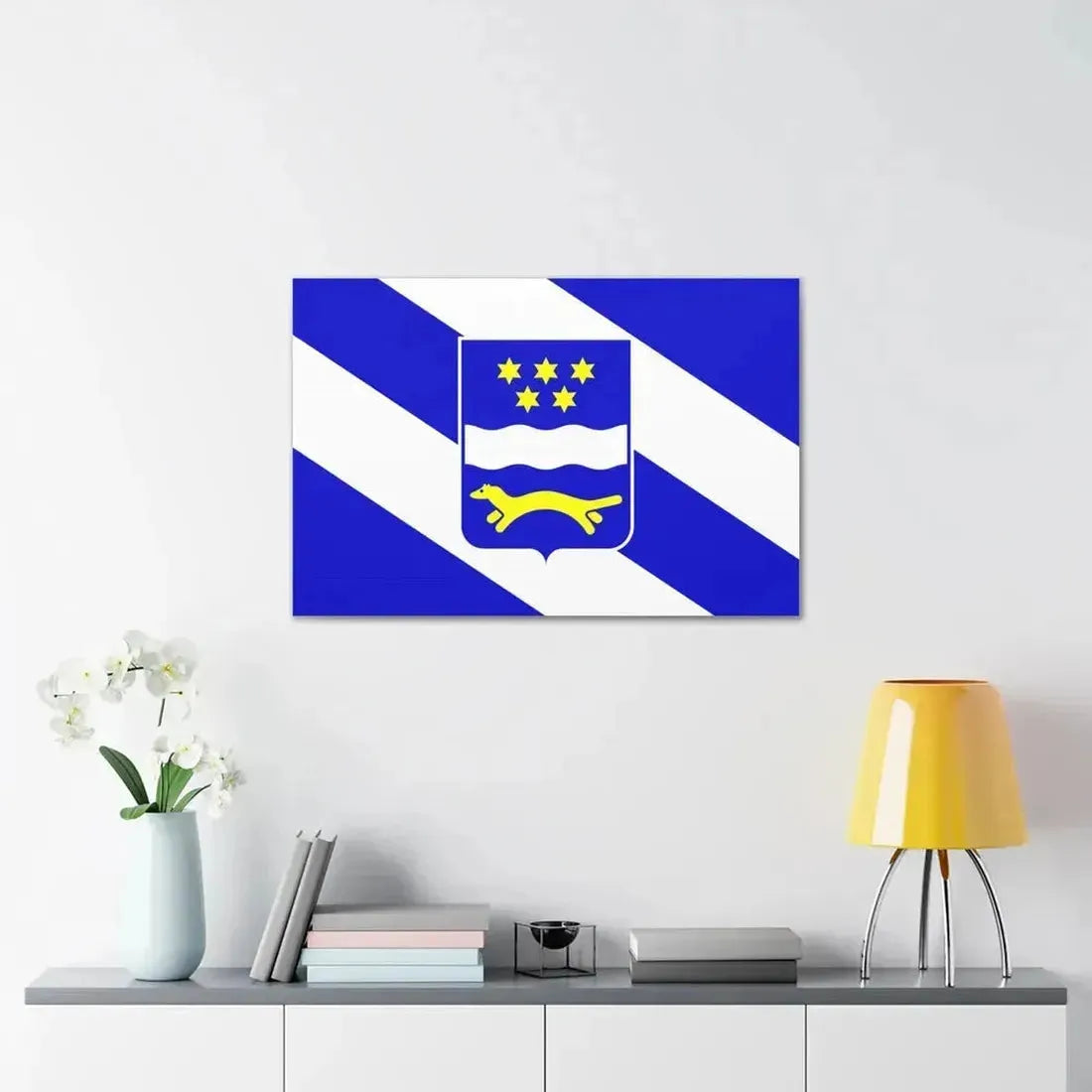 Flag of Brod Posavina County Croatia - Canvas Wall Art - The Sticker Space