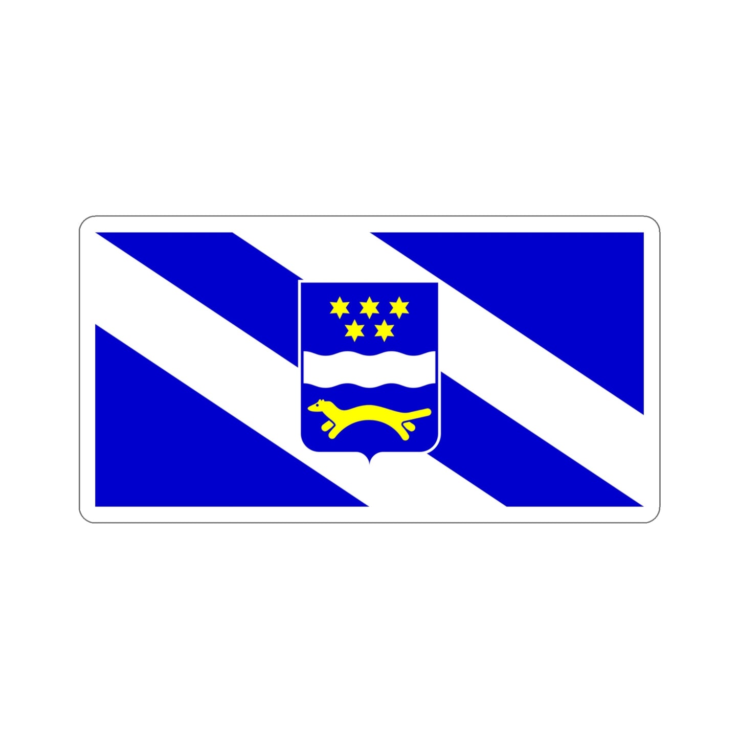 Flag of Brod Posavina County Croatia STICKER Vinyl Die-Cut Decal-4 Inch-The Sticker Space