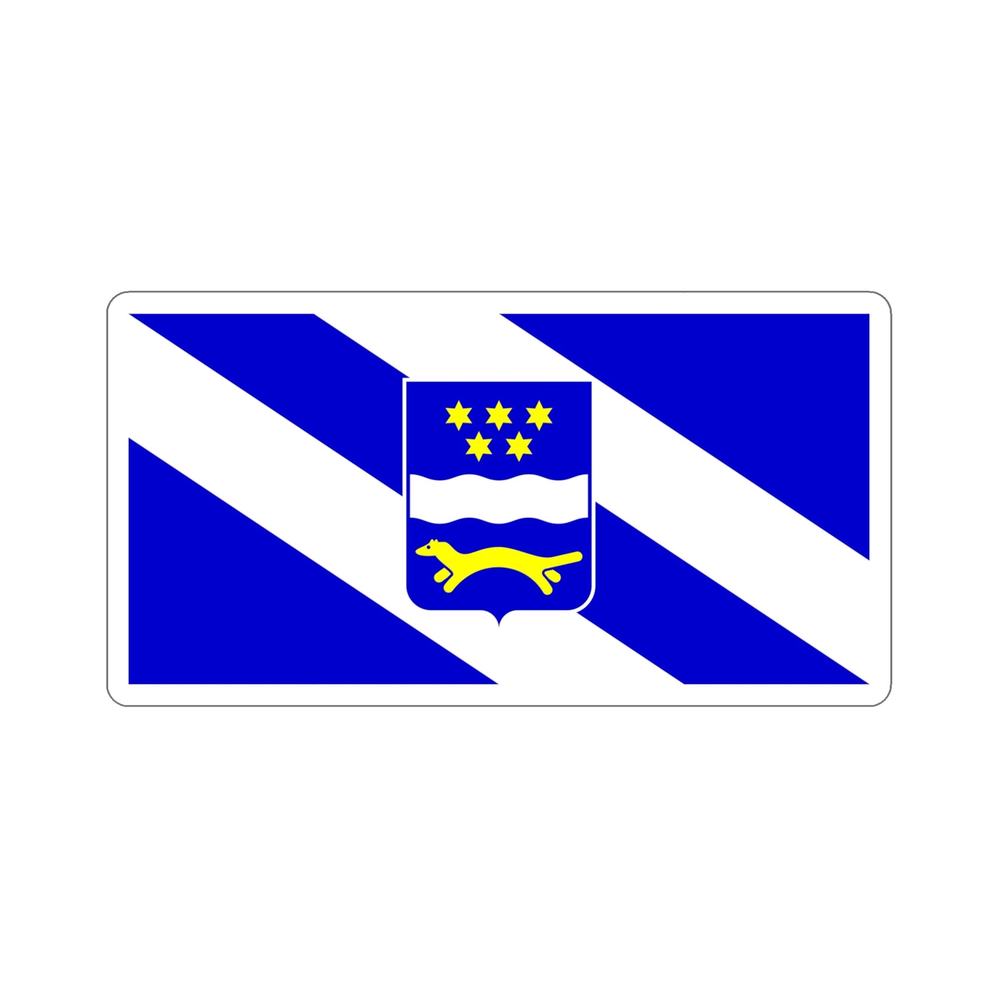 Flag of Brod Posavina County Croatia STICKER Vinyl Die-Cut Decal-6 Inch-The Sticker Space