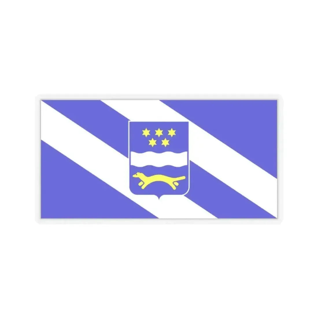 Flag of Brod Posavina County Croatia - STICKER Vinyl Kiss-Cut Decal 2 Inch Transparent - The Sticker Space
