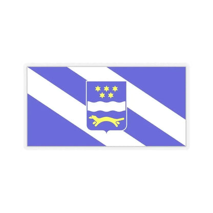 Flag of Brod Posavina County Croatia - STICKER Vinyl Kiss-Cut Decal 4 Inch Transparent - The Sticker Space