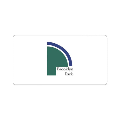 Flag of Brooklyn Park, Minnesota - STICKER Vinyl Kiss-Cut Decal 3 Inch White - The Sticker Space