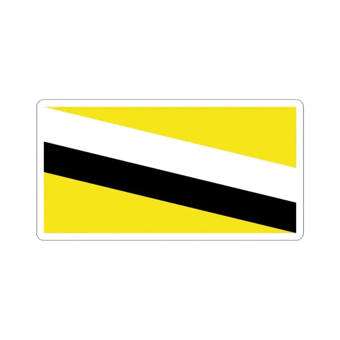 Flag of Brunei 1906-1959 (Brunei) STICKER Vinyl Kiss-Cut Decal 3 Inch White - The Sticker Space