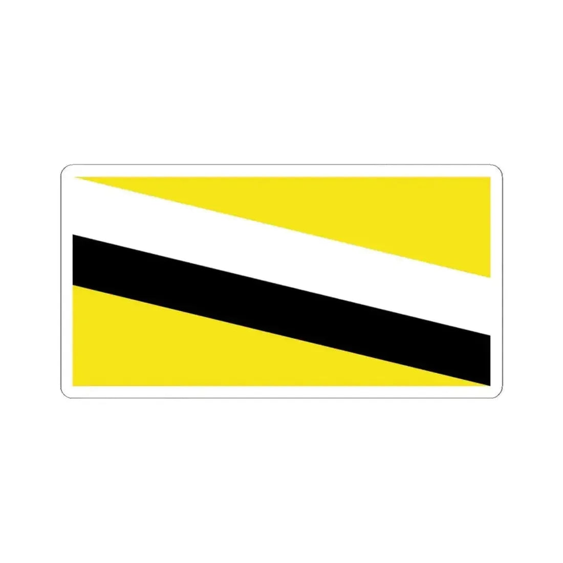 Flag of Brunei 1906-1959 (Brunei) STICKER Vinyl Kiss-Cut Decal 4 Inch White - The Sticker Space