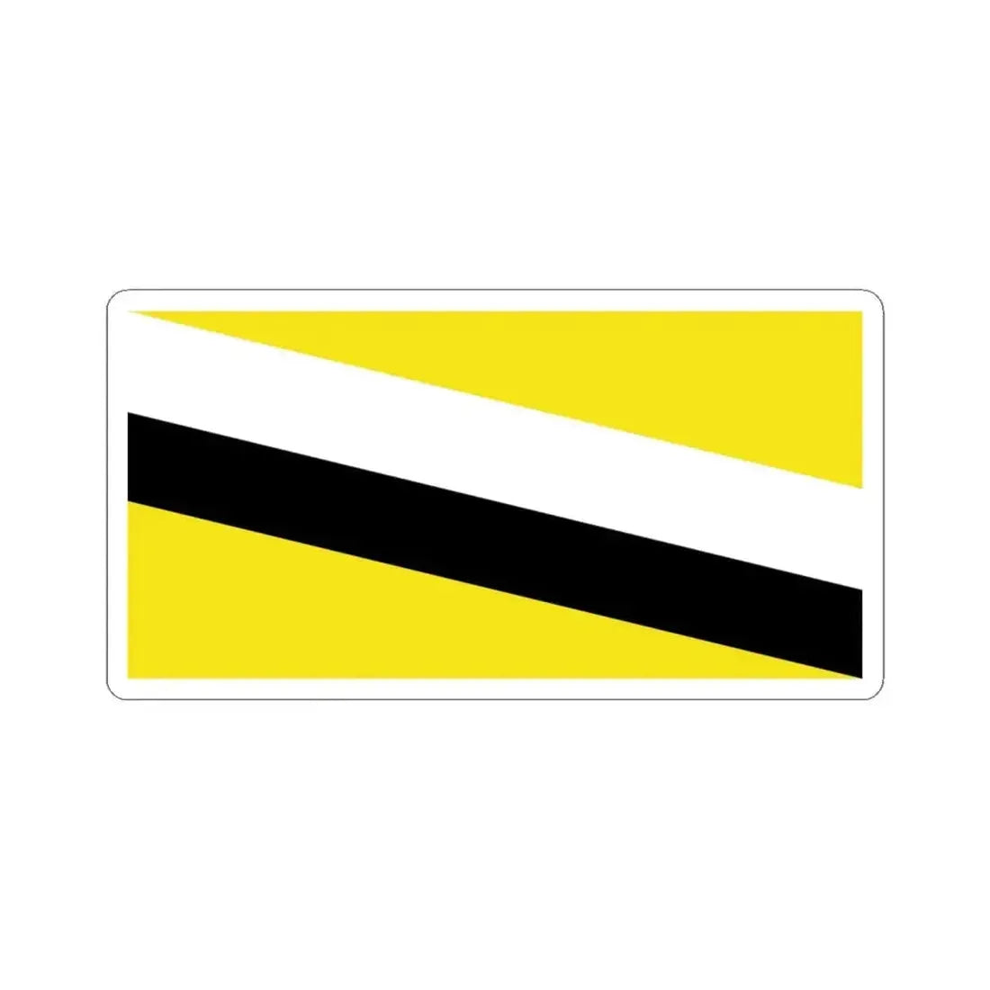 Flag of Brunei 1906-1959 (Brunei) STICKER Vinyl Kiss-Cut Decal 6 Inch White - The Sticker Space