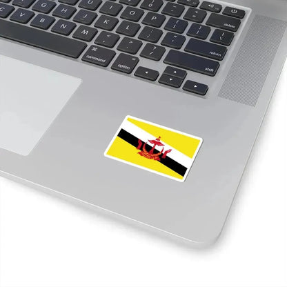 Flag of Brunei 3-2 (Brunei) STICKER Vinyl Kiss-Cut Decal - The Sticker Space