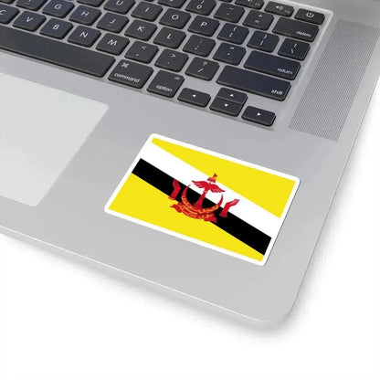 Flag of Brunei 3-2 (Brunei) STICKER Vinyl Kiss-Cut Decal - The Sticker Space