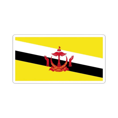 Flag of Brunei (Brunei) STICKER Vinyl Kiss-Cut Decal 3 Inch White - The Sticker Space