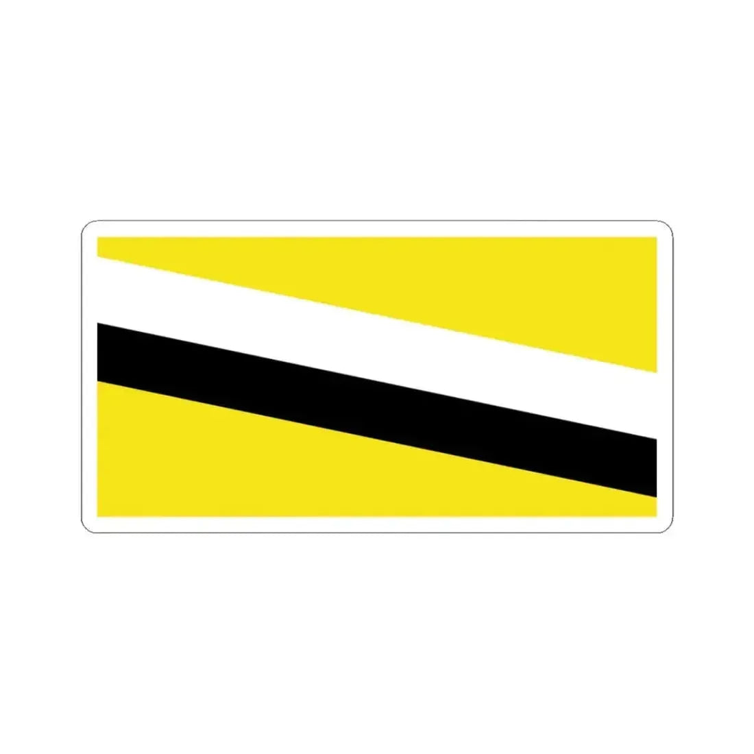 Flag of Brunei from 1906 to 1959 (Brunei) STICKER Vinyl Kiss-Cut Decal 3 Inch White - The Sticker Space