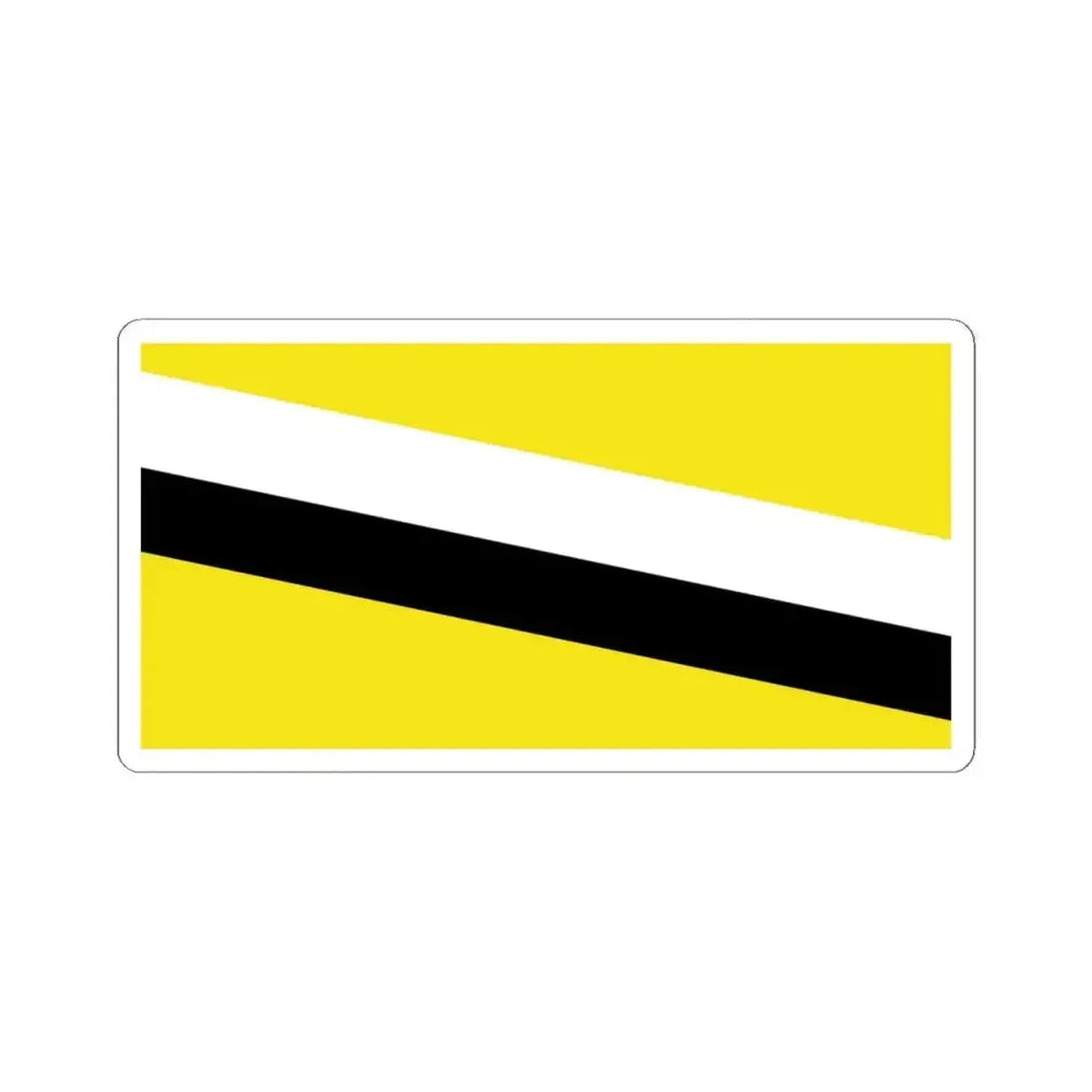 Flag of Brunei from 1906 to 1959 (Brunei) STICKER Vinyl Kiss-Cut Decal 4 Inch White - The Sticker Space