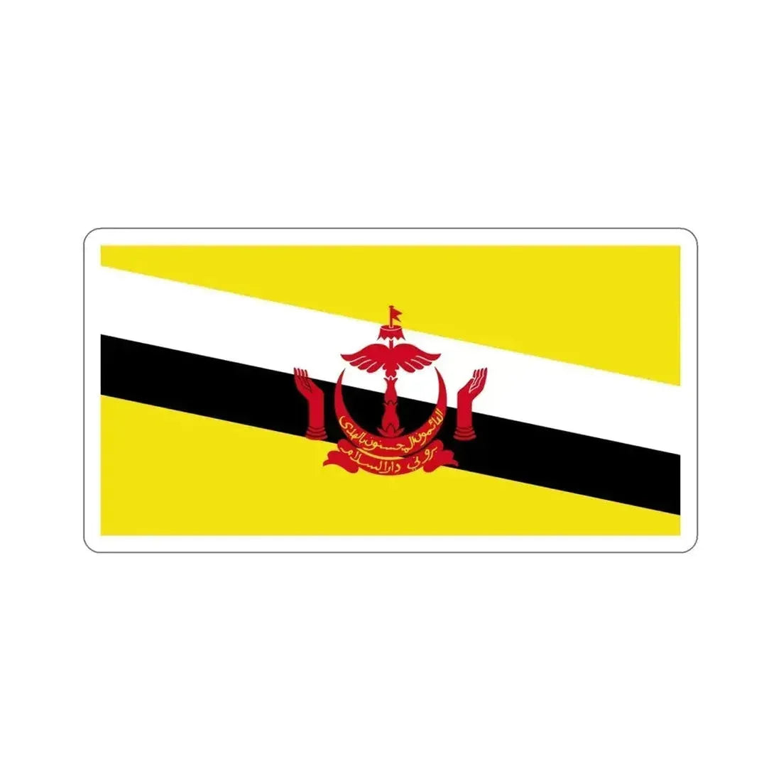 Flag of Brunei STICKER Vinyl Die-Cut Decal 5 Inch - The Sticker Space