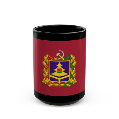 Flag of Bryansk Oblast Russia - Black Coffee Mug-15oz-The Sticker Space