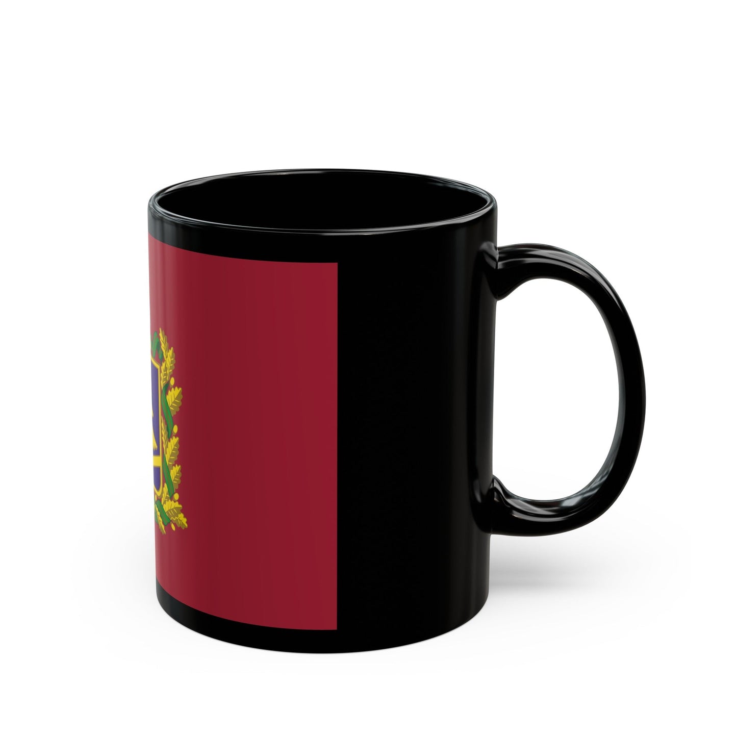 Flag of Bryansk Oblast Russia - Black Coffee Mug-The Sticker Space