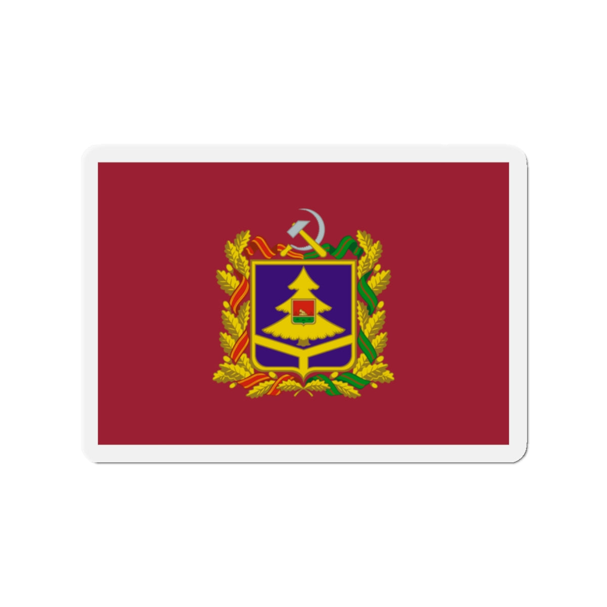 Flag of Bryansk Oblast Russia - Die-Cut Magnet-2" x 2"-The Sticker Space