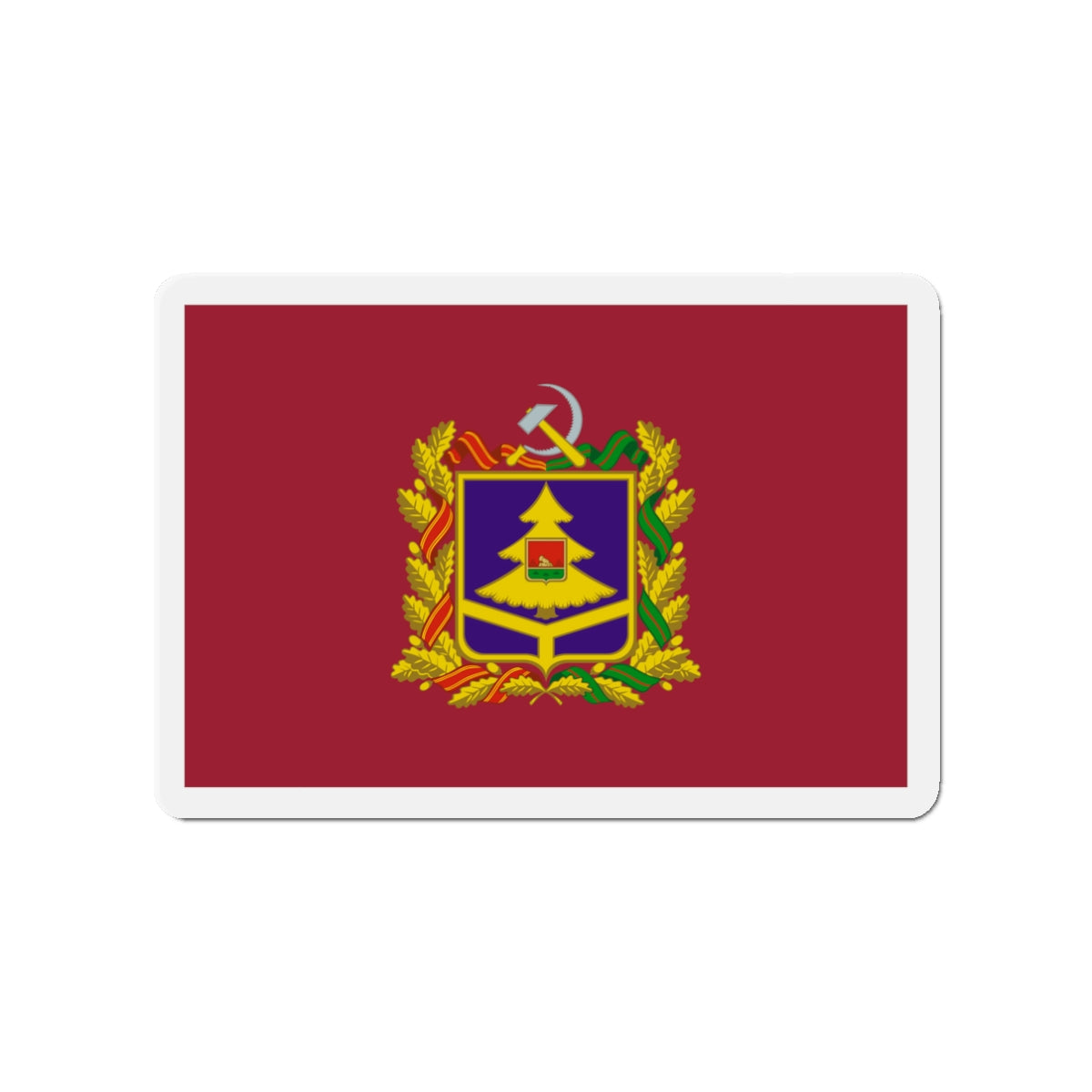 Flag of Bryansk Oblast Russia - Die-Cut Magnet-3" x 3"-The Sticker Space