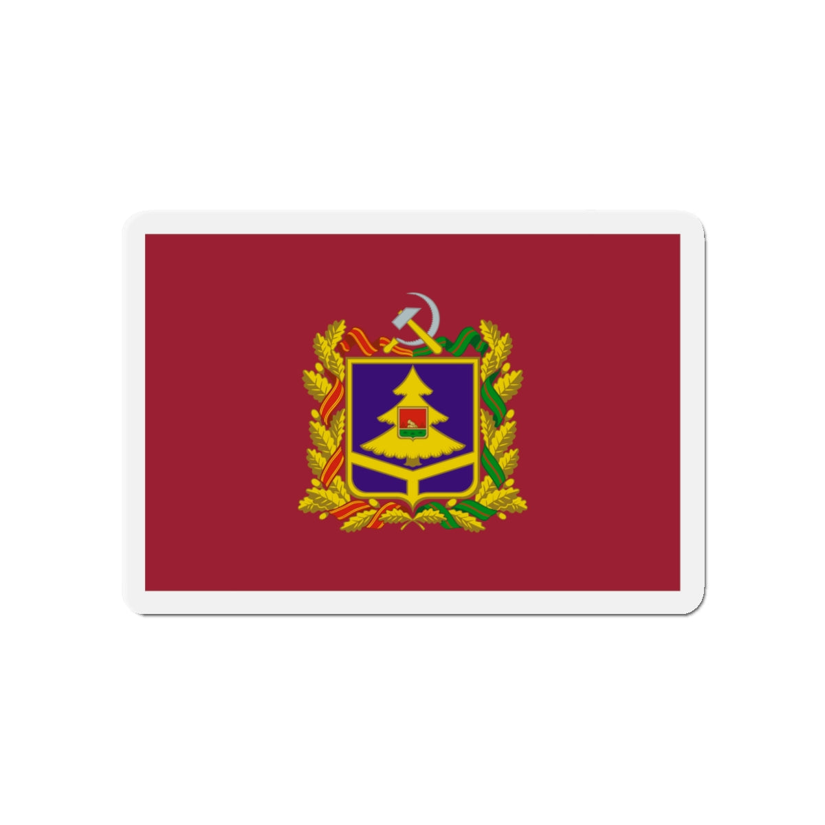 Flag of Bryansk Oblast Russia - Die-Cut Magnet-4" x 4"-The Sticker Space