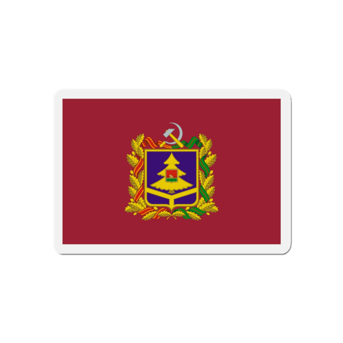 Flag of Bryansk Oblast Russia - Die-Cut Magnet-5" x 5"-The Sticker Space