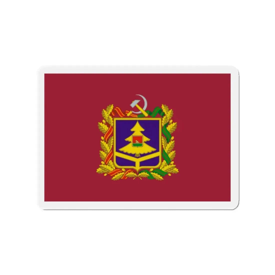 Flag of Bryansk Oblast Russia - Refrigerator Magnet 2 Inch - The Sticker Space