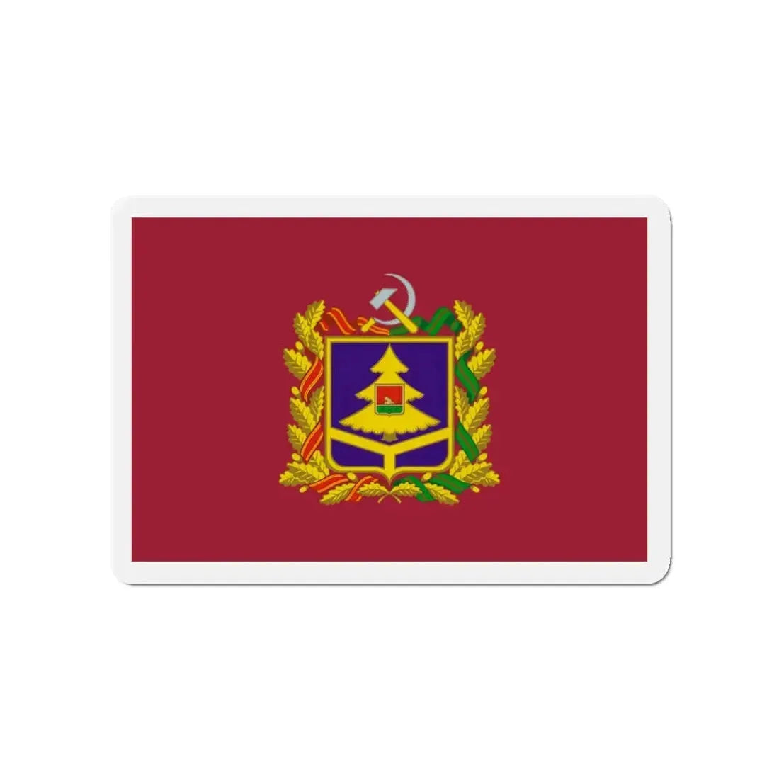 Flag of Bryansk Oblast Russia - Refrigerator Magnet 3 Inch - The Sticker Space