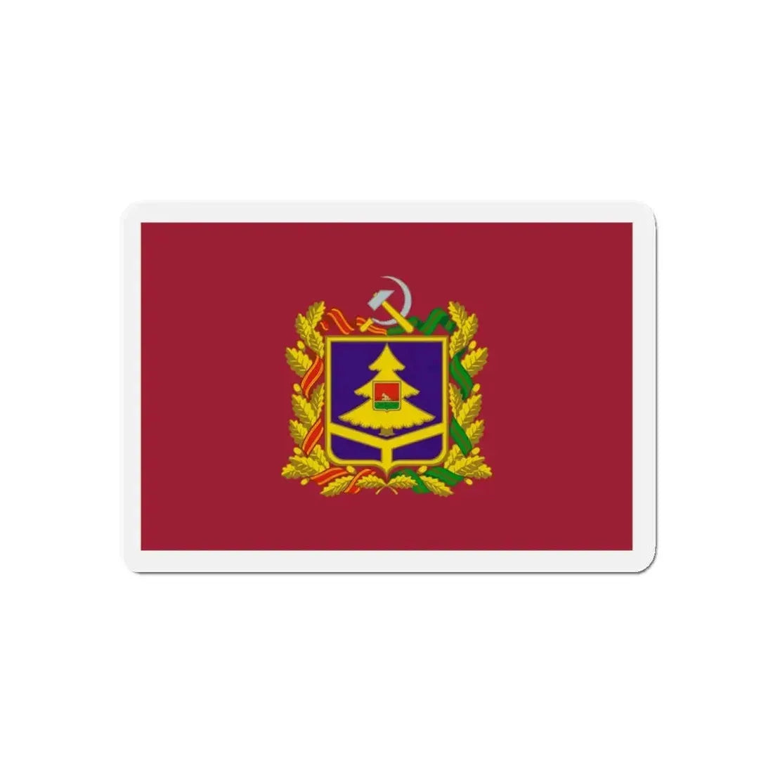 Flag of Bryansk Oblast Russia - Refrigerator Magnet 5 Inch - The Sticker Space